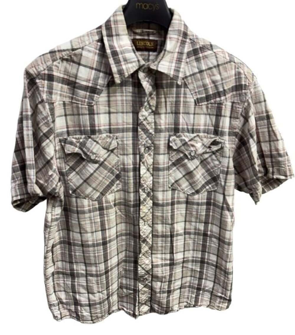 Lincoln Outfitters Plaid Western Pearl Snap Shirt Size L